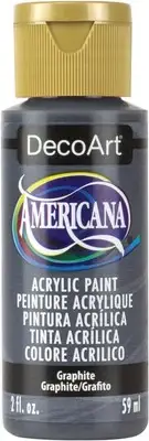 DecoArt Americana Acrylic Paint 2oz-Graphite Opaque DA-161