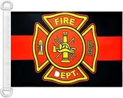 AZ FLAG American Fire Department Nautical Pavilion 45 x 30 cm - USA Fire Department Boat Flag 30 x 45 cm