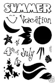 STAMPENDOUS Clear Stamps SUMMER SEASON Vacation Last 1
