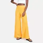 NWT SIMON MILLER GOLDEN YELLOW RETRO LOA WIDE LEG TERRY CLOTH PANTS SIZE SMALL