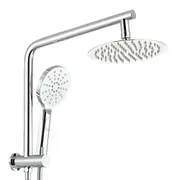 Simplus 8" Rain Shower Head Set Round 2 in 1 Dual Handheld Shower Wall Mounted Chrome