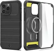 SPIGEN Geo Armor 360 MagFit for iPhone 14 Pro Case, Compatible with MagSafe Magnetic Ring Heavy Duty Glass Cover - Black