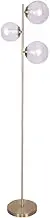 Sarantino 3-Light Gold Metal Floor Lamp with Glass Shades