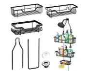 Shower Caddy Hanging - Shower Caddy Over Showerhead, Shower Organizer Hanging with Soap Holder