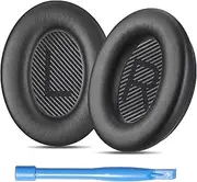 Premium Replacement Ear Pads Cushions Compatible with Bose QuietComfort 35 (Bose QC35) and Bose QuietComfort 35 ii (Bose QC35 ii) Headphones (Black). Great Cushion Comfort | Durable headphone ear pads