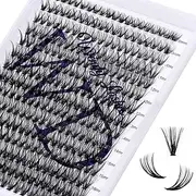 Lash Clusters Lashes Individual 300PCS C/D Curl Eyelash Extensions 0.07mm Thickness Individual Lashes Fluffy and Soft Volume Lashes Matt Dark Lashes Extension 8-16mm Mixed Length Beginner