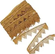 WEKAMOS Braided Fringe Trim for DIY Projects Sequin Lace Ribbon for Clothing Curtains and Embroidery for Fashion and Home Decor