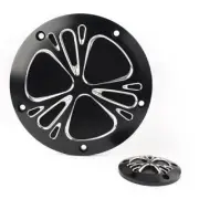 Black Aluminum Clutch Timer Derby Cover / Point Cover For Harley Dyna FXDL FXDC