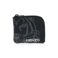 在飛比找momo購物網優惠-【KENZO】品牌老虎壓紋標誌卡包 黑色(FC55PM403