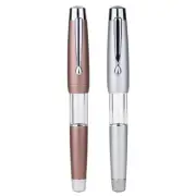 1x MAJOHN T2 Acrylic/Metal Fountain Pen Elastic Piston Fine Nib 0.5mm Writing #s