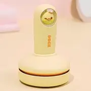 Mini Desktop Vacuum Cleaner,Rechargeable Cute Cartoon Desk Table Hoover for Cleaning Eraser Crumbs, Dust, Crumbs, Piano, Hairs, Computer, Keyboard and Car (Yellow)