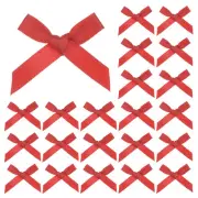 100-Pack Mini Craft Ribbon Bow,1x1.6 Inch for Craft DIY[Bright Red]