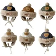 Stylish Hat for Kids Soft & Warm Cap Bear Pattern Hat Ear Protections Hat Gift