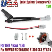 Outlet splitter Plug Connector Kit For BMW RT R1200 R1250 R1300 GS F ST GT K US