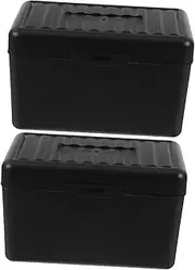 Gadpiparty 1 Set Plastic Index Card Box Organizer with Locking Lid for Recipe Cards Flashcards Notecards Compact Portable Storage for Efficient Desk Organization