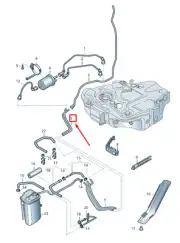 AUDI TT 8J Fuel Line With Breather Pipe 8J0201544AM NEW GENUINE