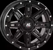 HL22 Wheel Gloss Black 14x7 4/156 4+3 +10mm Polaris RZR XP Turbo 16-21