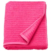 VÅGSJÖN bath sheet, bright pink, 100x150 cm