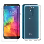 Anti-Scratch Screen Protector Shock Absorbing TPU Case f LG Q7+ Q610TA T-Mobile