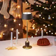 Cordless Table Lamp, DAWALIGHT Rechargeable Desk lamp, 3 Level Brightness fillable lamp, Couple Dinner, Coffee Table, Restaurant, Bedroom, Reading, Outdoor Camping
