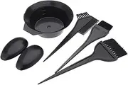 Snsowed 5Pcs Hairdressing Brushes Bowl Combo Salon Hair Color Dye Tint Tool Set Kit