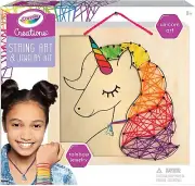 Fashion Angels Crayola Creations Unicorn String Art & Necklace Kit