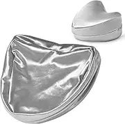 Knee Pillow Cover 9.8" x9.8" x5.9", Leg Pillowcase Replacement, Contour Pillow Case for Heart Shaped Knee Pillow (Grey)