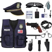 Kids Police Toys Set with Police Accessories Baby Police Pretend Play Toys