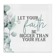 Faith Bigger Than Fear Spiritual Quote Plant Greenery, Designed by Kim Allen ...