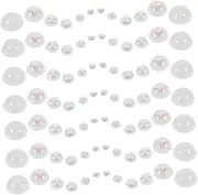 Pack Flatback Half-Round Plastic Pearl Stickers for DIY Nail Art Versatile Fake Nails Charms for Women's Party Wedding