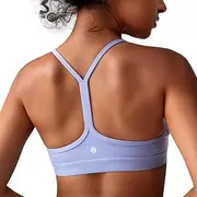 [BAYDI] Clouduxi Y-Back Sports Bra - Light Support Racerback Yoga Bra, A-C Cup