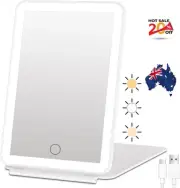 Rechargeable Travel Makeup Vanity Mirror with 72 Led Lights, Portable Lights