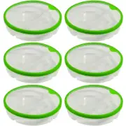 6 Sets Microwave Dish Food Meal Prep Storage Container 3 Section Divided Plate