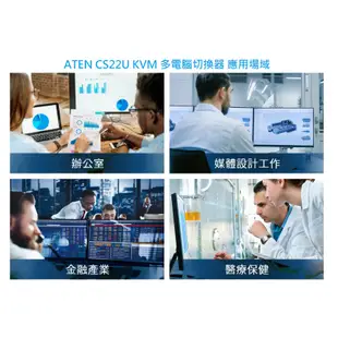 【CCA】宏正 ATEN CS22U 2埠USB VGA帶線式 KVM 多電腦切換器 外接式切換按鍵