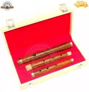 New Professional Irish D-Flutes with Hard Case 23" 3 Pcs Natural Finish Rosewood