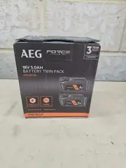 BRAND NEW AEG 18V 5.0AH Force Battery, A180BC52G TWIN PACK. Genuine