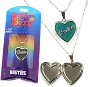 [STANDS OUT] BESTIES PERSONALISED HEART SHAPED NAMED MOOD LOCKET FUN GIFT PRESENT, Zinc