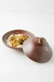 New Anthropologie Set Of 2 Home Kitchen Salima Moroccan Tagine Cookware Vessel
