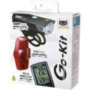 CatEye Go-Kit Bicycle Light Set - AMPP 100/ViZ 100/Velo Wireless
