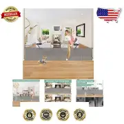 Space-Saving 26" Step-Over Retractable Dog Gate for Indoor & Outdoor Use