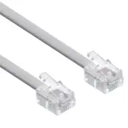 14Ft RJ11 Modular Telephone Cable (6P4C) 4 Conductor 2 Lines Reverse 170102R 65