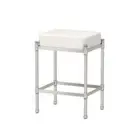 Gatco Bath Vanity Stool 14.25" W x 19.5" H Satin Nickel