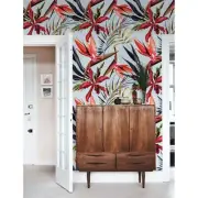 Plants and leaves removable wallpaper self adhesive wall mural home decor
