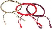 ULDIGI Handmade Braided Bracelet Rope Elegant Wrist Chain 3pcs Set Creative String Jewelry for Women