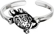 [NKlaus] 925 STERLING SILVER Celtic Gothic Toe Ring Tortoise 7210