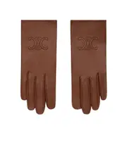 triomphe gloves in plongé lambskin 7.5 brown