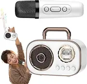 Karaoke Machine, Portable Karaoke Machine, Wireless Karaoke Machine with Microphone, Rechargeable Karaoke Speaker, Dual Mic Connection Audio Supplies for Home Dining Room Cafes Restaurant