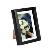 Nicola Spring 5 x 7" 3D Shadow Box Photo Frame - Craft Display Picture Frame with 4 x 6" Mount - Glass Aperture - Black