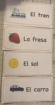 Mini Flashcards: 50 Words In Spanish/ Tarjetas De Vocabulario: 50 Palabras.