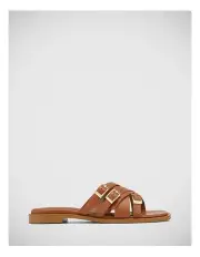 [Wittner] El Leather Strappy Slide in Tan